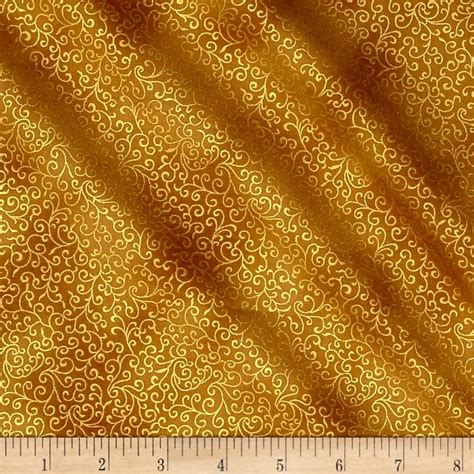 gold metallic print fabric|gold metallic fabric for quilting.